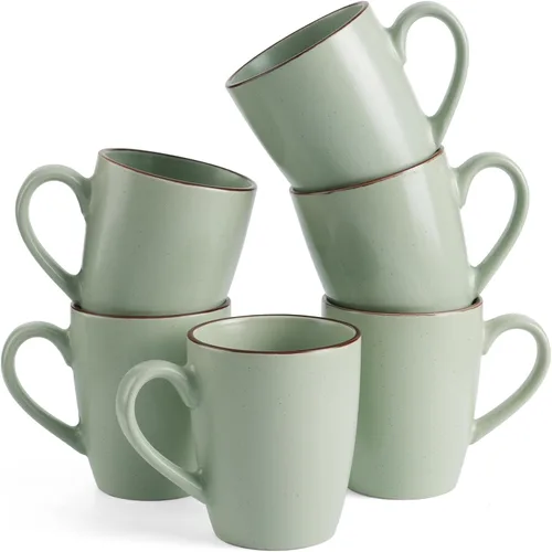Miniatura 28 de famiware Venus - Tazas de café para 4, juego de tazas de 12 onzas, taza para beber con asa para café, té, cacao, leche, carbón