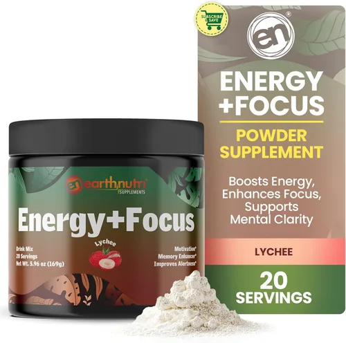 Miniatura 10 de EarthNutri Suplemento Energy + Focus – Aumento de energía y enfoque cerebral y memoria con PeakO2, AlphaSize, Cognizin, PurCaf, Teacrina, Acetil