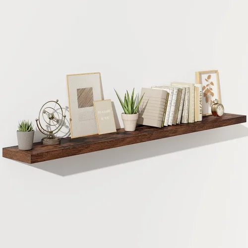 Miniatura 69 de Fun Memories Estantes flotantes – Estante de pared de 9.3 pulgadas de profundidad para decoración y almacenamiento – Estantería de exhibición