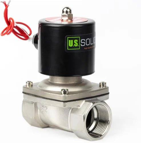 Miniatura 22 de U.S. Solid 1" válvula electromagnética eléctrica de latón 110V CA normalmente cerrada aire no potable aceite de agua diesel
