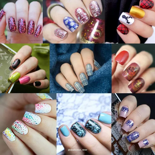 Miniatura 3 de Born Pretty Juego de placas de estampado de uñas, flores a cuadros, hojas, encaje, placas de imagen de arte de uñas de primavera a invierno, kit