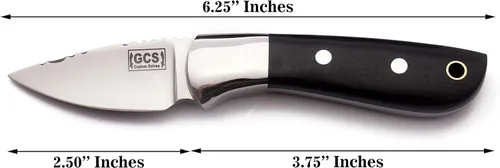 Miniatura 2 de GCS - Cuchillo táctico de acero hecho a mano D2, cuchillo de caza, cuchillo de campamento con funda de cuero, hoja de espiga completa diseñada