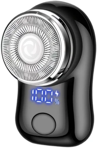 Mini afeitadora eléctrica, portátil y potente maquinilla de afeitar para hombres y mujeres, recargable por USB C, pantalla de alimentación de