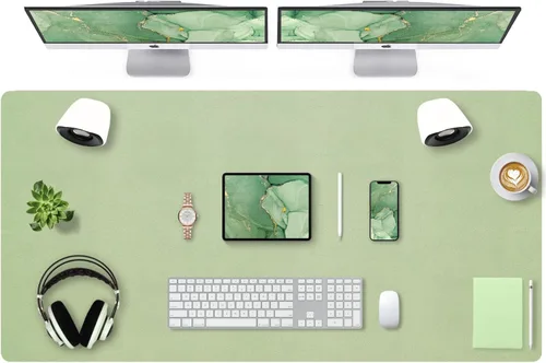 Miniatura 25 de Bloss Almohadilla de escritorio de cuero y reposamuñecas para teclado, alfombrilla grande para mouse + almohadilla para teclado + soporte de muñeca