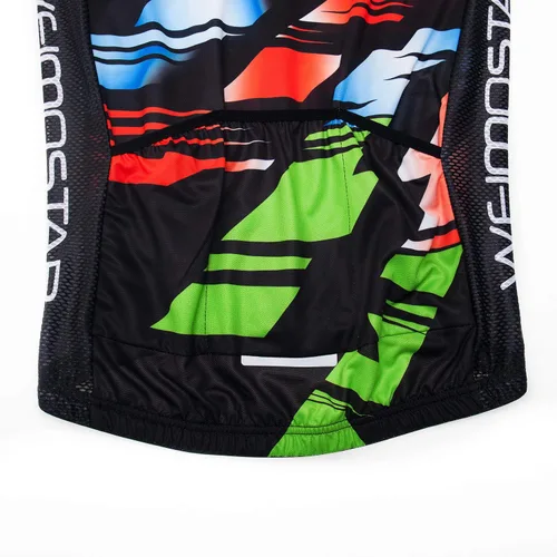 Miniatura 56 de Nuevo Pro cremallera completa hombres ciclismo Jersey manga corta Riding Shirt USA