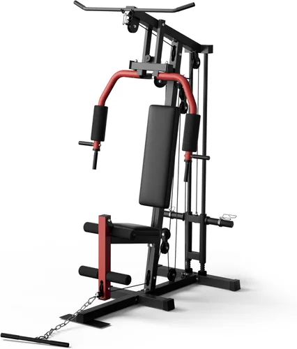 Equipo multifuncional de gimnasio en casa - Estación de entrenamiento todo en uno de capacidad de 300 libras con sistema de polea de cable, tracción