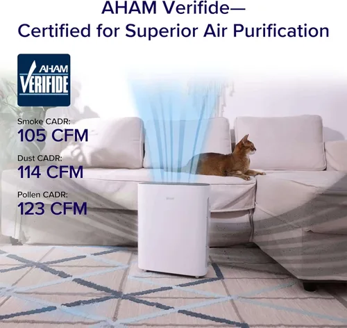 Miniatura 3 de LEVOIT Purificador de aire para el hogar y dormitorio, limpiador silencioso con prefiltro lavable para alergias, humo, polvo, polen, AHAM