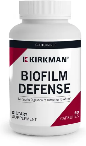 Kirkman - Disruptor y Buster de Defensa de Biofilm - W/Lipasa y Glucoamilasa - Enzimas para la Digestión para Hombres y Mujeres - Protege el Sistema
