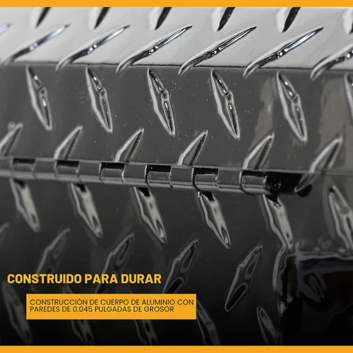 Miniatura 2 de Caja de herramientas para camioneta Northern Tool de perfil bajo, cruzada, con tapa única - Aluminio, negro brillante, cierres de paleta, 69