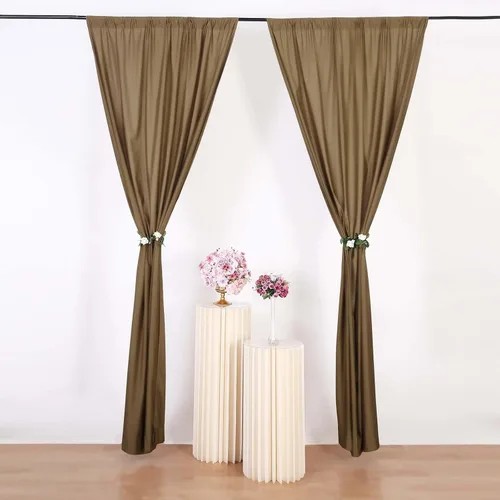 Miniatura 12 de Efavormart - Paquete de 2 cortinas de fondo ignífugo de amatista violeta de 10 x 10 pies, resistentes y sin arrugas, para eventos teatrales y galas