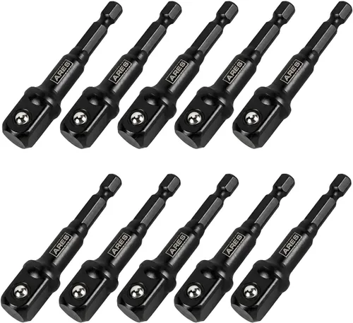 ARES 70390-Juego de adaptadores de enchufe de grado de impacto de 1/2 pulgada de 1/2 pulgada de 3 pulgadas, convierte los destornilladores de
