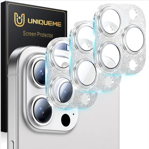 Miniatura 70 de UniqueMe para Paquete de 3 Protectores de Lente de Cámara para iPhone 15 Pro/iPhone 15 Pro Max, [Protección contra Caídas] [Compatible con Fundas]