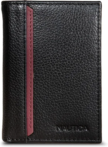 Miniatura 36 de Nautica Men's Trifold Wallet RFID Blocking Protection ID Window Card Slots Genuine Leather Durable