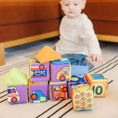 Miniatura 2 de Melissa & Doug K 's Juego de bloques blandos para combinar y construir para niños