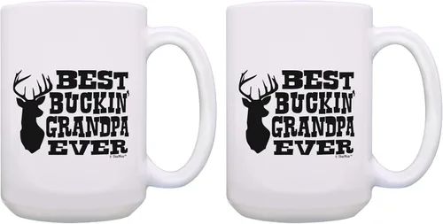 Miniatura 12 de ThisWear Grandpa Gifts Hunting Camo Best Buckin' Grandpa Ever Gift Taza de café de cerámica de 11 oz con asa