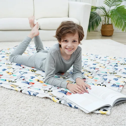 Miniatura 9 de Manta de camión Softan para niños, manta de franela suave y acogedora para niños y niñas, linda manta de camión para sofá, cama, regalo de Camión