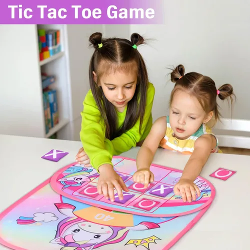 Miniatura 5 de YOTOY Juego de lanzamiento de bolsas de frijoles para niños, juguetes al aire libre de 3 a 8 años: juegos de fiesta de unicornio, actividades