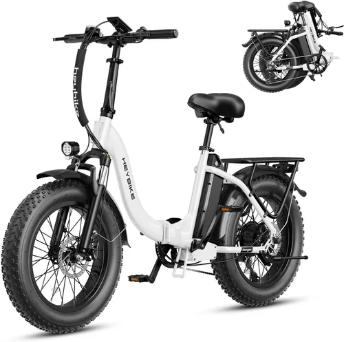 Miniatura 18 de Heybike Ranger 2.0 Foldable Electric Bike for Adults, 20"*4 Fat Tire Ebike with 1400W Peak Motor, 28 MPH Max Speed, 600Wh Removable Battery, Up to