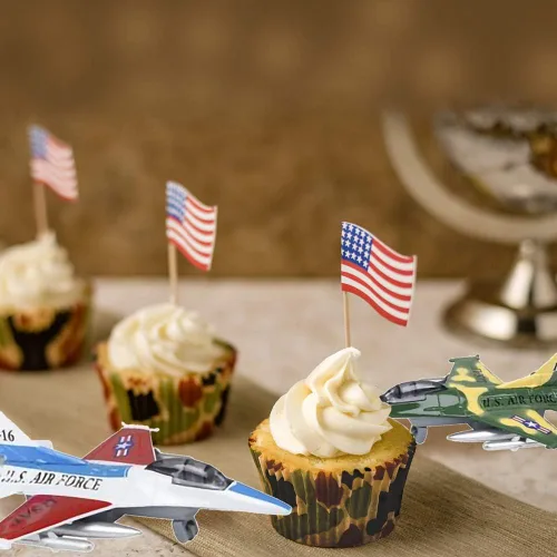 Miniatura 7 de ArtCreativity Jets F-16 fundidos a presión con mecanismo de retroceso, juego de 2, 7.5 pulgadas de metal fundido a presión para niños, decoraciones