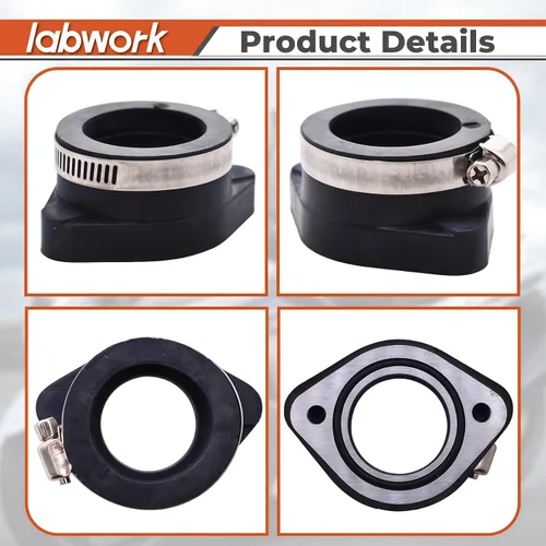 Miniatura 6 de labwork Adaptador de admisión de brida de carburador de carbohidratos de 1.102 in y 1.378 in Reemplazo de arranque para VM24 Intake Top Bike Solid