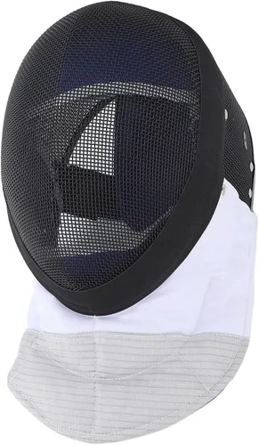 Miniatura 8 de Equipo protector de esgrima, forro impermeable, máscara de entrenamiento de esgrima, duradera, ligera, acabado antirreflejo, negro con babero grueso