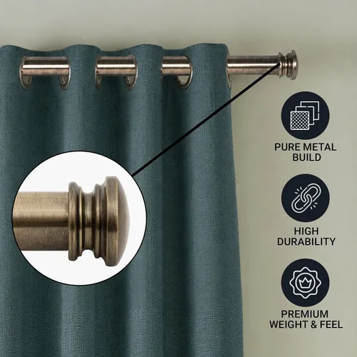 Miniatura 5 de Deco Window - Varilla ajustable para cortinas para ventanas de 18 a 44 pulgadas, poste de hierro de 1 pulgada extendible de alta resistencia