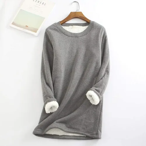 Miniatura 2 de TAPIYANG Sherpa Pullover for Women Winter Warm Fleece Lined Long Sleeve Crewneck Sweatshirt Pullover Loungewear Tunic Tops
