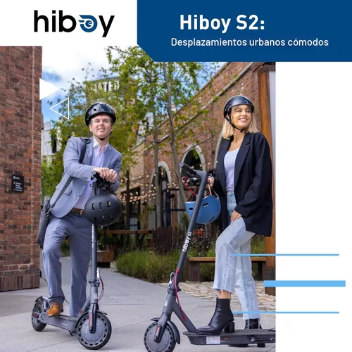 Miniatura 6 de Hiboy S2 Electric Scooter - 8.5" Solid Tires - Up to 17 Miles Long-Range & 19 MPH Portable Folding Commuting Scooter for Adults with Double Braking