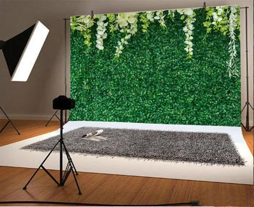 Miniatura 2 de Fondo de césped de flores de GCIREC de 5 x 3 pies, césped de primavera verde, fondo de fotografía floral, cumpleaños, baby shower, boda, despedida