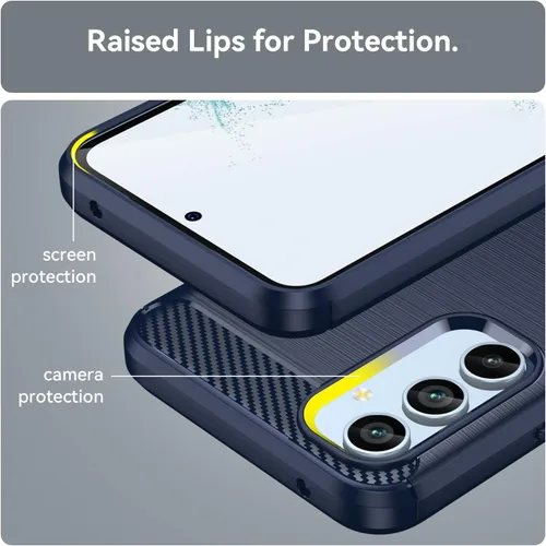 Miniatura 4 de Osophter Funda para Samsung Galaxy A54 5G, Samsung A54 5G Funda de absorción de golpes Flexible TPU Caucho Protector de teléfono celular (negro)