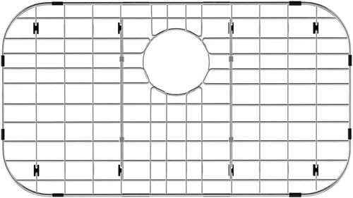 Miniatura 13 de Paquete de 2 rejillas de metal dorado para fregadero de cocina, 13"L X 11.6"W, protectores de fregadero de acero inoxidable con orificio de drenaje