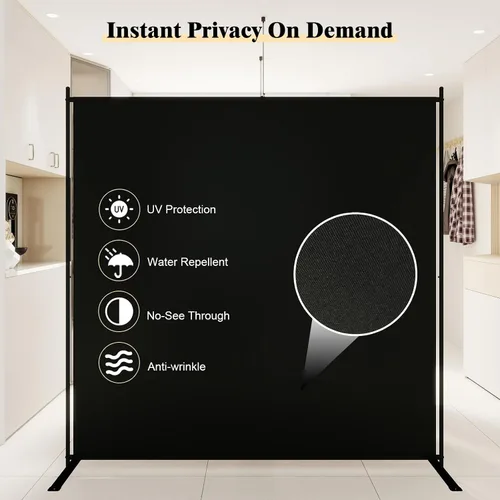 Miniatura 5 de T&Jero Divisor de habitación plegable de 1 panel, biombo de privacidad portátil de 6 pies de alto para el hogar y la oficina, moderno separador