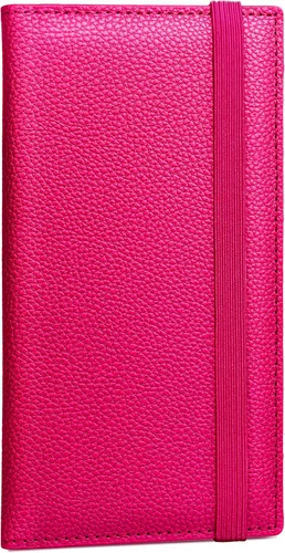 Miniatura 13 de Yarnic Funda para chequera personal, soporte para chequera con soporte para bolígrafo y divisor de plástico transparente integrado para cheques Rosa