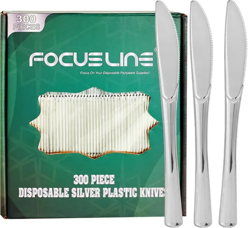Miniatura 11 de FOCUSLINE Paquete de 300 tenedores desechables de plástico color oro rosa, tenedores de plástico sólido y duradero, cubiertos desechables