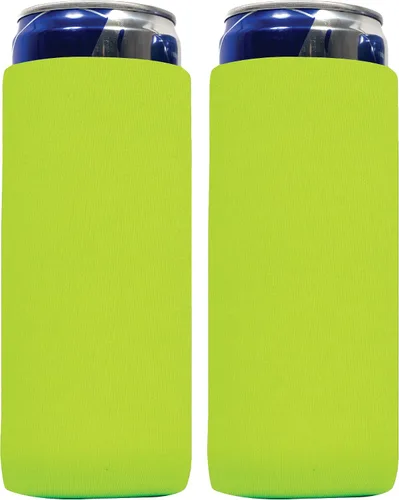 Miniatura 34 de QualityPerfection Fundas delgadas para enfriar latas, cerveza/energía (paquete de 6) para bebidas en blanco, 12 onzas, alta calidad, 0.157 in