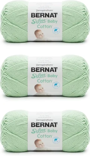 Miniatura 36 de Bernat Softee - Ovillo de lana para bebé, 5 onzas, calibre 3 ligero, color verde hierba