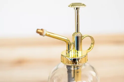 Miniatura 2 de Regadera de cristal para plantas – Botella de spray de 8 onzas de oro para plantas – Regadera con una sola mano para plantas