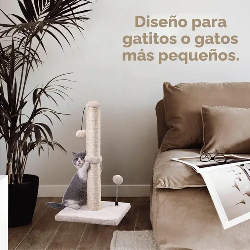 Miniatura 5 de MECOOL Poste Rascador para Gatos Premium Basics - Rascador de sisal con bola colgante de 22 pulgadas para gatitos o gatos más pequeños