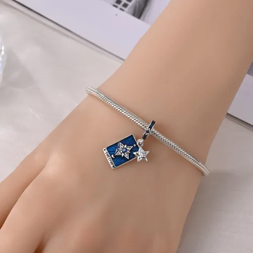 Miniatura 204 de KUNSIR Los abalorios se adaptan a pulseras Pandora para mujer, plata de ley 925, cuentas colgantes de joyería para niñas, dijes de feliz cumpleaños
