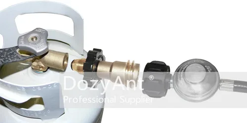 Miniatura 6 de DOZYANT Adaptador de tanque de propano de ajuste universal que convierte POL a QCC1 / Tipo 1 con llave, adaptador de manguera de propano antiguo a