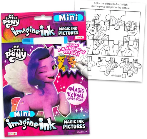 Miniatura 2 de My Little Pony Imagine - Juego de 3 libros para colorear de tinta sin desorden MLP para niños, recuerdos y actividades de fiesta de My Little Pony