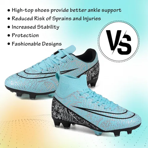 Miniatura 6 de Tacos de fútbol para niños y niñas, zapatos de fútbol para césped AGFG
