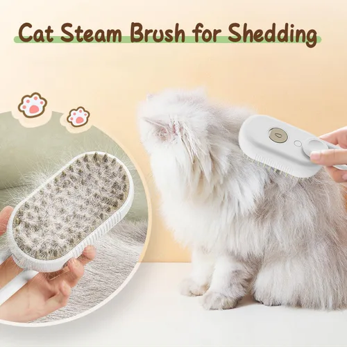 Miniatura 6 de Defur - Peine para gatos y perros, cepillo de vapor 3 en 1 para gatos y gatos, cepillo de vapor para quitar y arreglar, cepillo 3 en 1 para Caqui