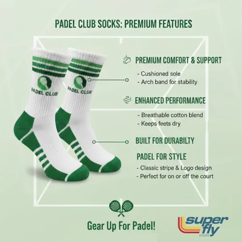 Miniatura 4 de Calcetines de rendimiento Super Fly Goods para hombres y mujeres, calcetines atléticos novedosos unisex para deportes, golf, tenis, pickleball, yoga