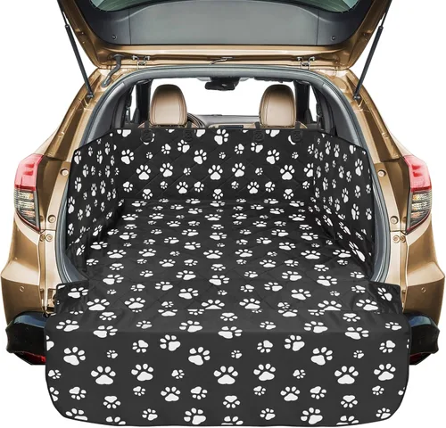Miniatura 12 de Veckle Forro de carga para perros SUV, resistente al agua, con solapas laterales, protector de área de carga compacto a mediano con solapa