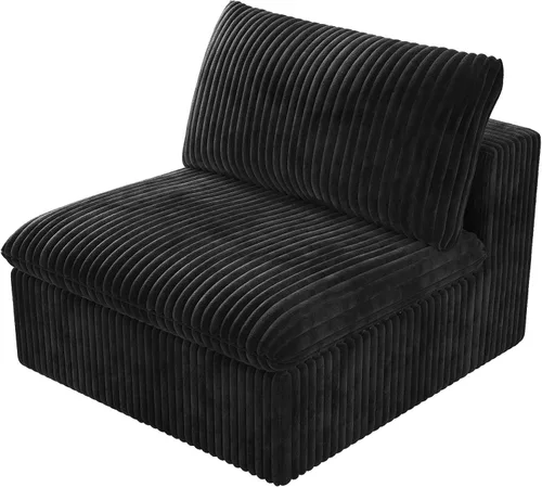 Miniatura 37 de LoveSeat Cloud Couch Sofá Seccional Modular para Sala de Estar, Sofá Moderno con Asiento Profundo, Sofá de 2 Plazas Sin Huesos con Otomana, Cómodos