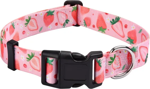Miniatura 7 de Mihqy - Collar de perro, patrones geométricos florales, tribales, bohemios, collar de estilo étnico, suave y ajustable, para perros pequeños, Pink