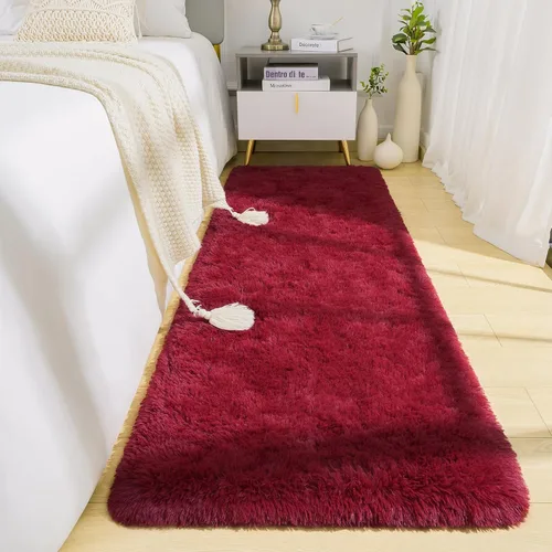 Miniatura 60 de BENRON Alfombras de pasillo esponjosas de 2 x 4 pies, suaves y largas para dormitorio, pasillo, entrada, cocina, alfombra lavable para decoración