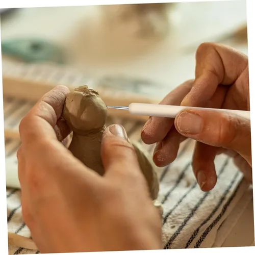 Miniatura 8 de EXCEART Juego de 3 piezas de herramientas de escultura en relieve, herramientas y suministros de cerámica, herramientas de escultura de cerámica