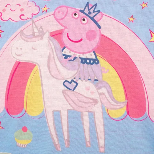 Miniatura 3 de Peppa Pig Pijama de unicornio para niñas Azul claro pastel